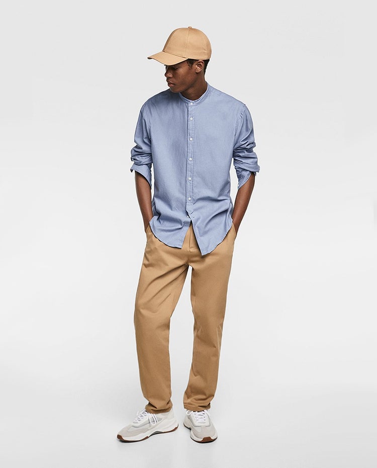 STAND UP COLLAR TWILL SHIRT 1 2