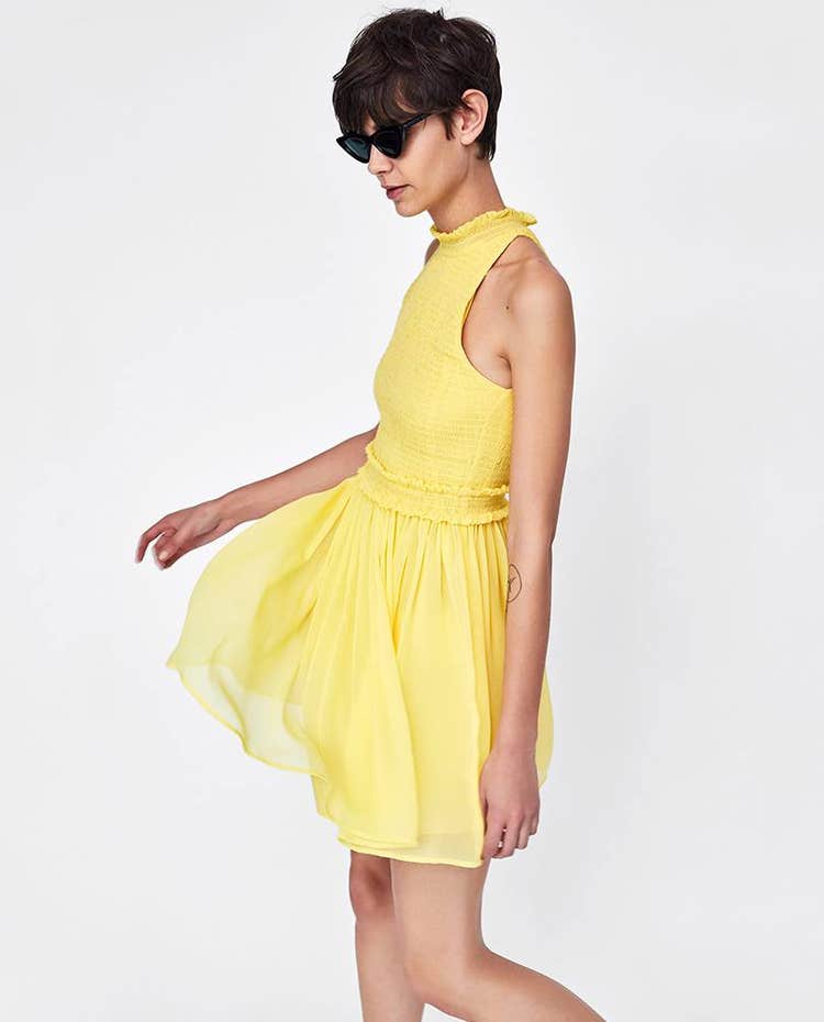 Smocked Crepe Dress 3 2